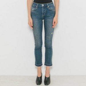 AMO Babe High Rise Skinny Jeans Button Fly